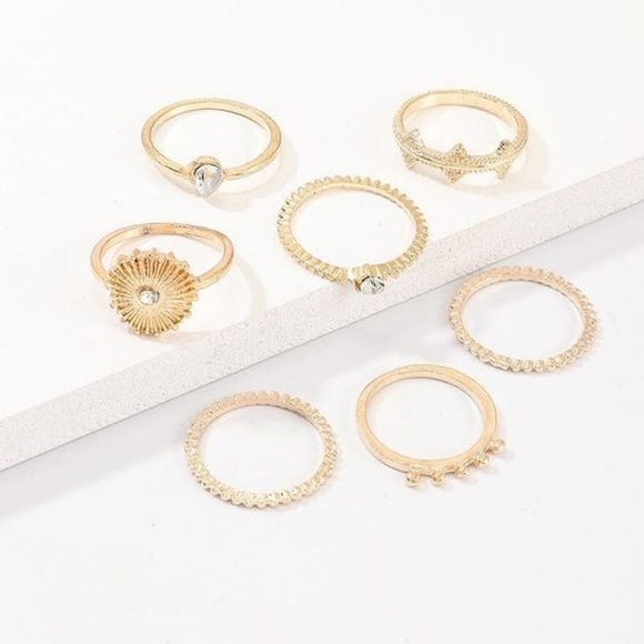 Set of 7 Golden rings - Picture 5 of 6
